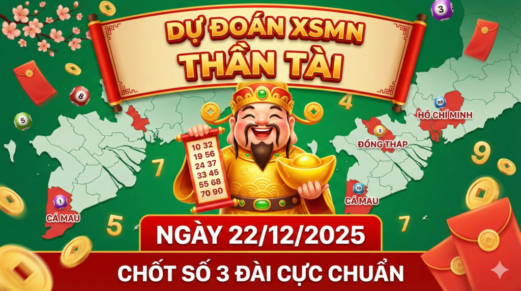 Soi Cầu Dự Đoán XSMN Thần Tài Hôm Nay 22-12-2025 – Chốt Số 3 Đài Cực Chuẩn